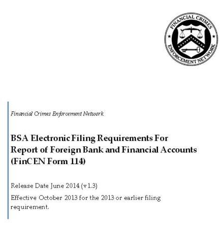 Front Page - of FBAR Electronic Instructions